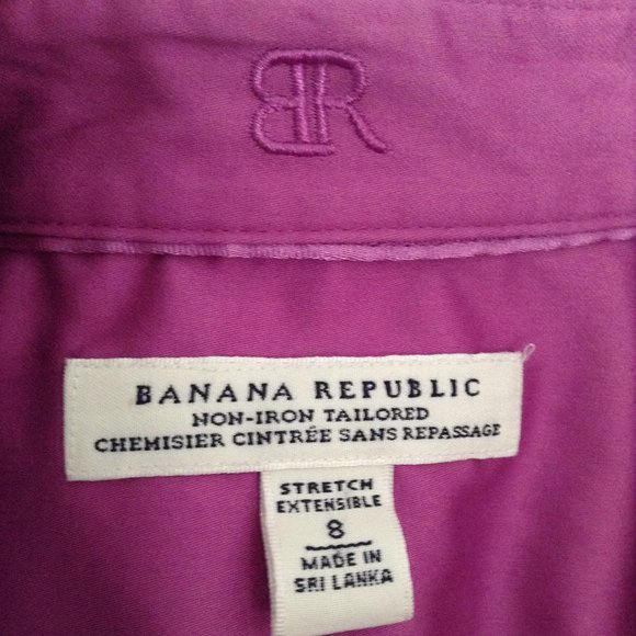 Banana Republic Womens Dress Shirt, Sz. 8 - Picture 9 of 9